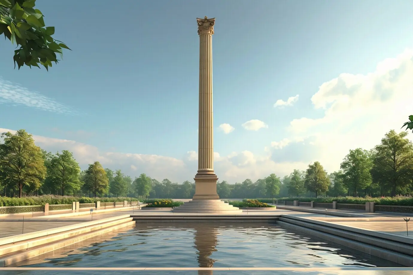 Architektur eines antiken Denkmals zur Feier des Welterbetags